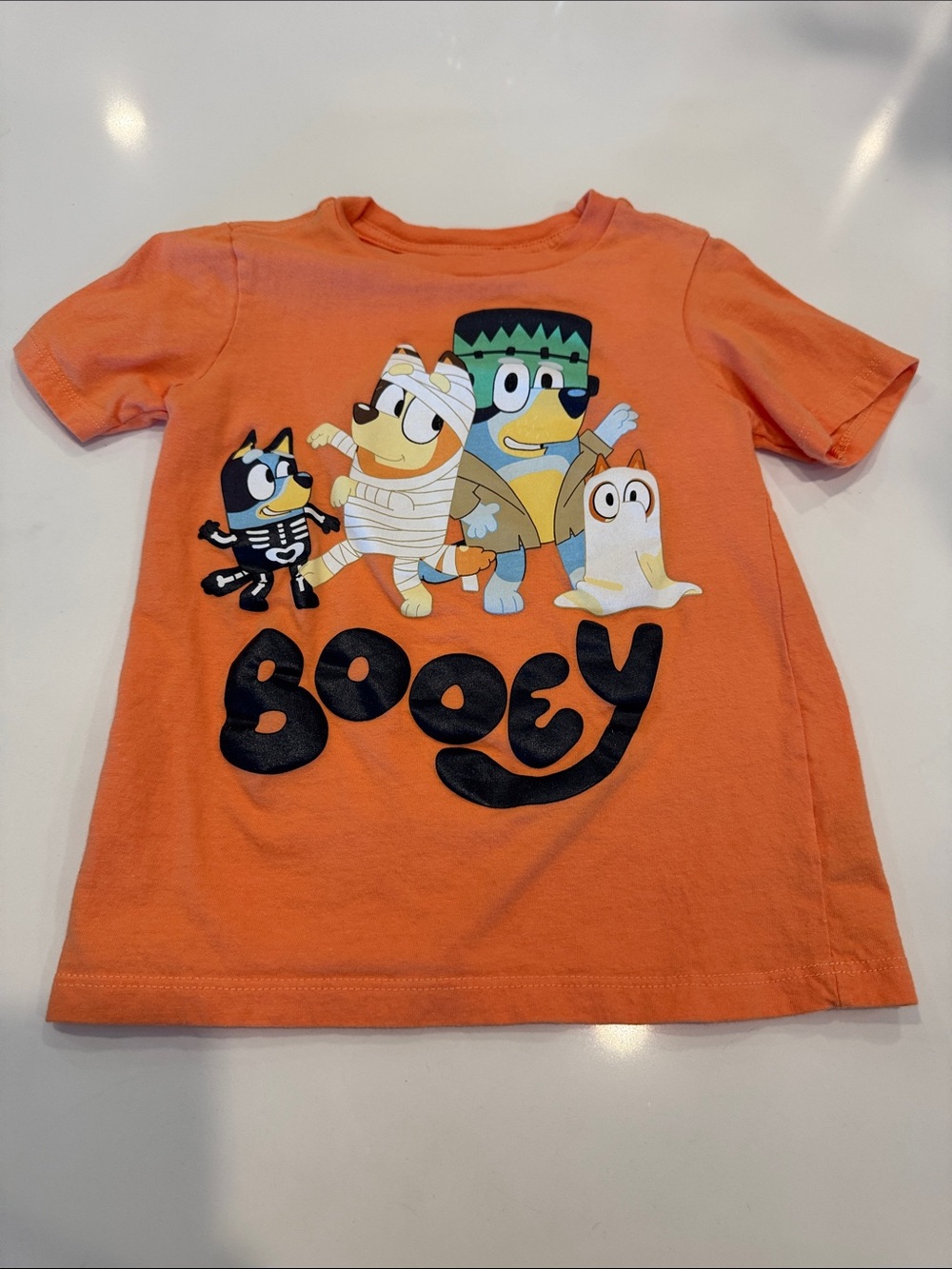 Kids Orange 'Booey’ Bluey Graphic Halloween Tee